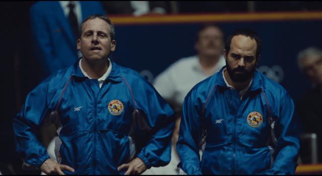 Steve Carell and Mark Ruffalo in Bennett Miller's Foxcatcher (2014)