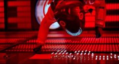 Dave Bowman (Keir Dullea) slowly shuts down HAL's higher brain functions in Stanley Kubrick's 2001: A Space Odyssey (1968)