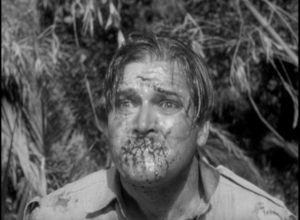 Bob Taylor (Edward Pawley) is a victim of Eric Gorman (Lionel Atwill)'s jealous rage in A. Edward Sutherland's Murders in the Zoo (1933)