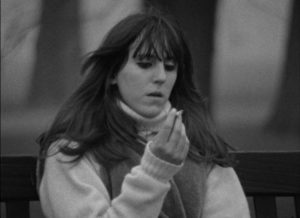 Stephanie Cleverley as one of three enigmatic characters in Bob Bentley's cryptic student film Maze (1969)