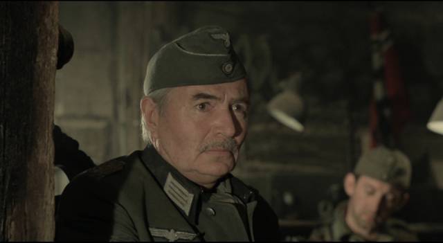 Colonel Brandt (James Mason) is sick of the war he's been ordered to fight in Sam Peckinpah's Cross of Iron (1977)