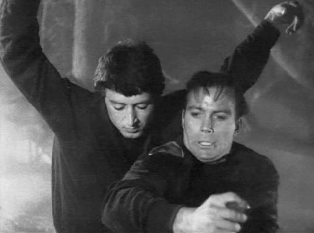 Marc (William Shatner) wrestles with the demon (Milos Milos) in Leslie Stevens' Incubus (1966)