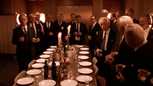 Doctors gather for arcane ceremonies in the hospital in Lars von Trier's The Kingdom II (1997)