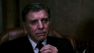 Arrogant and politically ambitious, Agency head Maxwell Danforth (Burt Lancaster) is ripe for manipulation in Sam Peckinpah's The Osterman Weekend (1983)