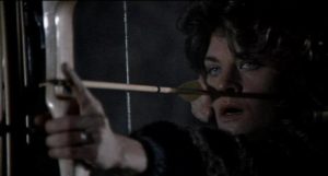 Ali Tanner (Meg Foster) fights for her child in Sam Peckinpah's The Osterman Weekend (1983)