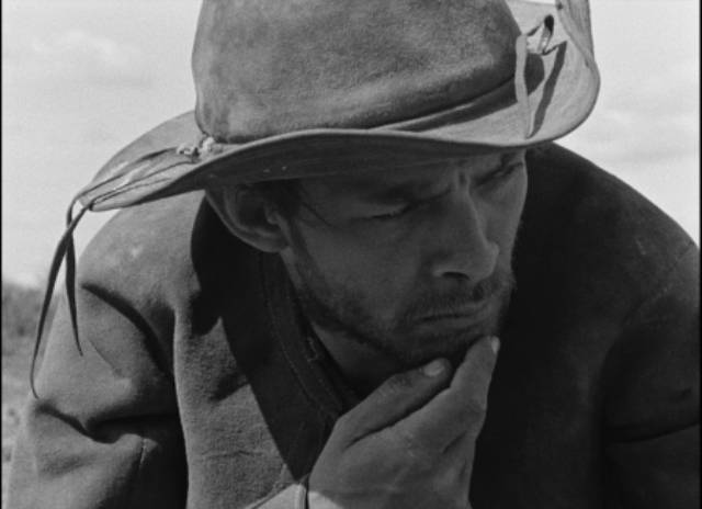 Manoel (Geraldo Del Rey) contemplates his fate in Glauber Rocha's Black God, White Devil (1964)