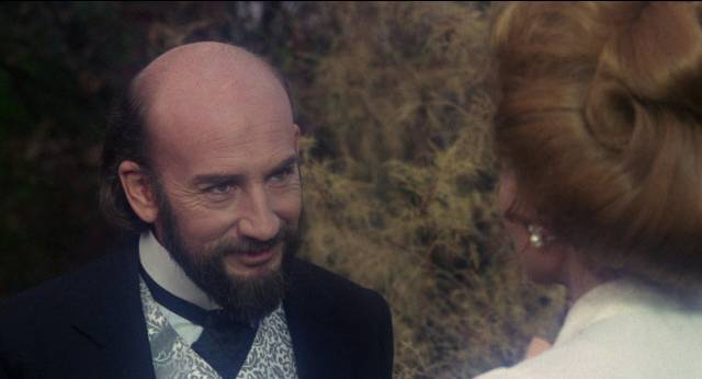 A nobleman's sinister secretary Cesar del Rio (Adolfo Marsillach) knows more than he tells in John Gilling's Cross of the Devil (1975)