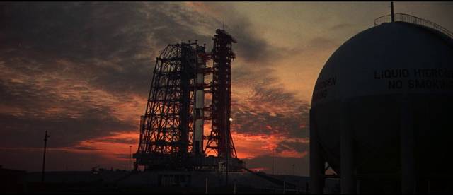 A rescue mission is poised on the launch pad in John Sturges' Marooned (1969)