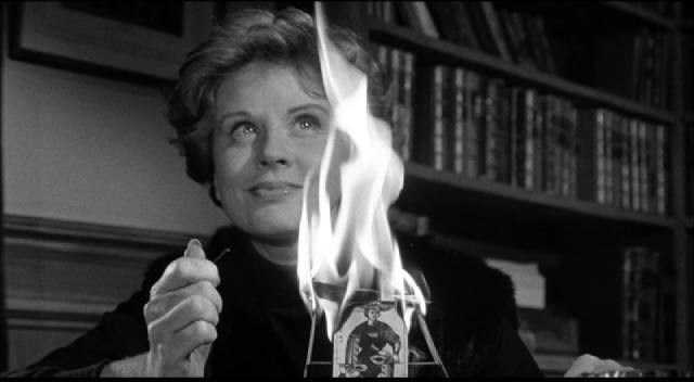 Flora Carr (Margaret Johnston) uses magic to destroy her husband's rival in Sidney Hayers' Night of the Eagle (1962)