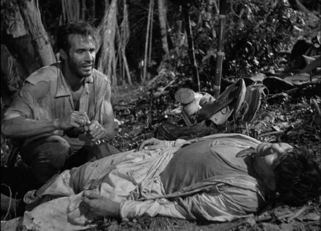 Federico Gascón (Ricardo Montalban) is stranded when his guide Pedro González (Jorge Martínez De Hoyos) dies from a snakebite in Roberto Gavaldón's Untouched (1954)