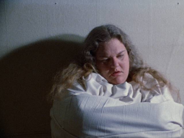 Ethel Janowski (Priscilla Alden) has an eating problem which leads to very antisocial behaviour in Nick Millard's Criminally Insane (1975)