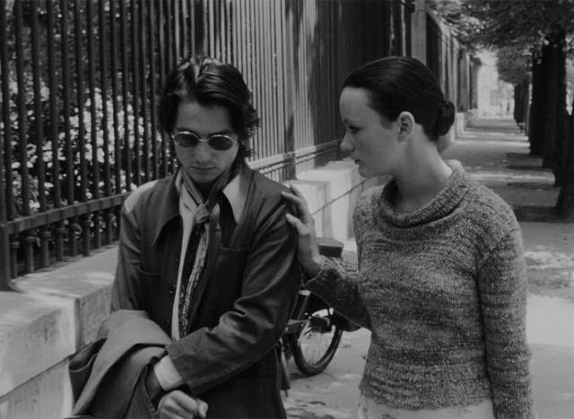 Alexandre (Jean-Pierre Léaud) tries to reignite a relationship with Gilberte (Isabelle Weingarten) in Jean Eustache's The Mother and the Whore (1973)