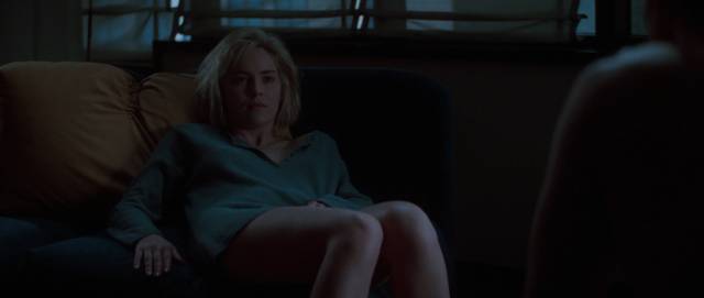 Sharon Stone provides vague echoes of her role in Paul Verhoeven's Basic Instinct (1992)