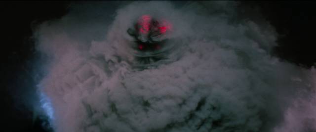 The monstrous Radu Molasar (Michael Carter) begins to reconstitute himself in Michael Mann's The Keep (1983)