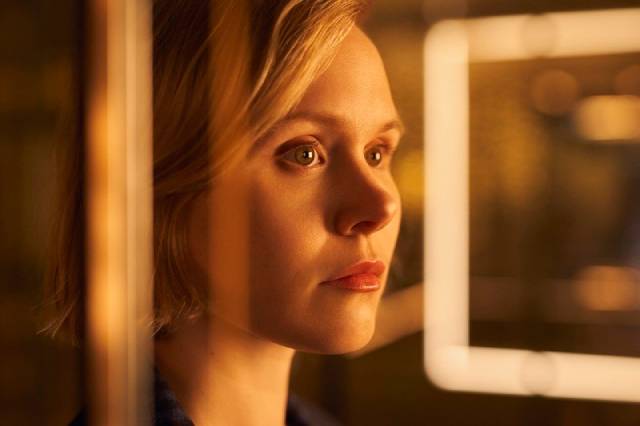 Katie (Alison Pill) investigates a top-secret AI project in Alex Garland's Devs (2020)