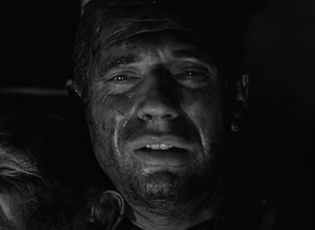 Having learned too much about himself, Mario (Yves Montand) feels despair in Henri-Georges Clouzot’s The Wages of Fear (1953)