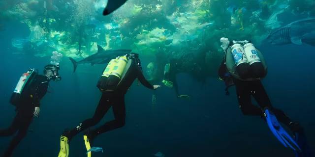 Pissed off sharks leave the polluted Pacific for the French capital in Under Paris (2024)